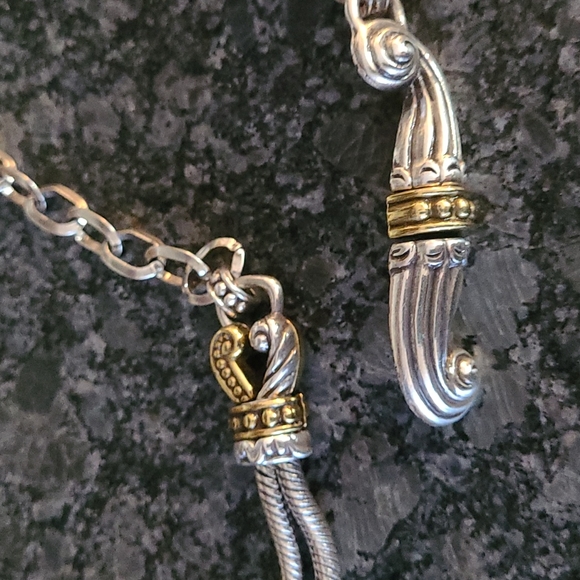 Brighton Boho Style Sliver & Brass Chain Belt - Picture 7 of 12